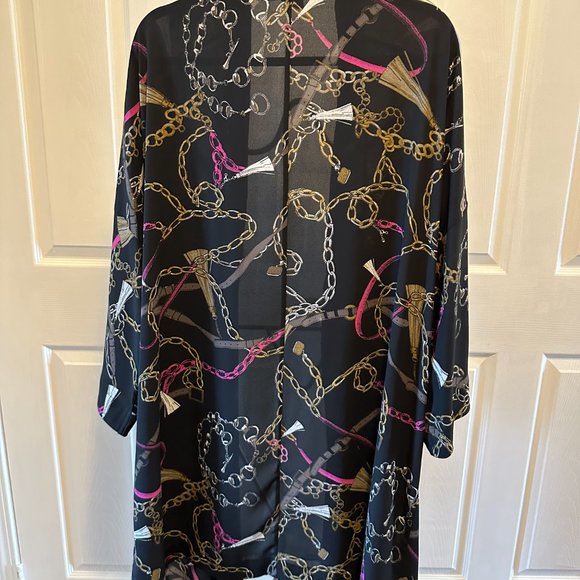 Cardigan black with chain detail - Picture 2 of 5